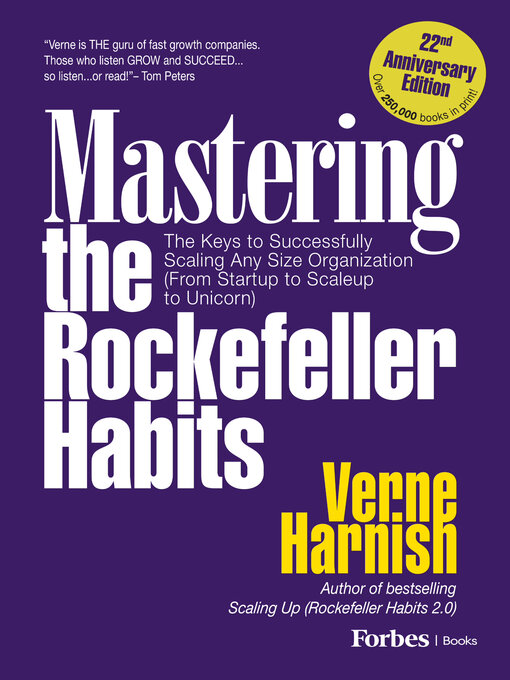 Cover image for Mastering the Rockefeller Habits (22nd Anniversary Edition)